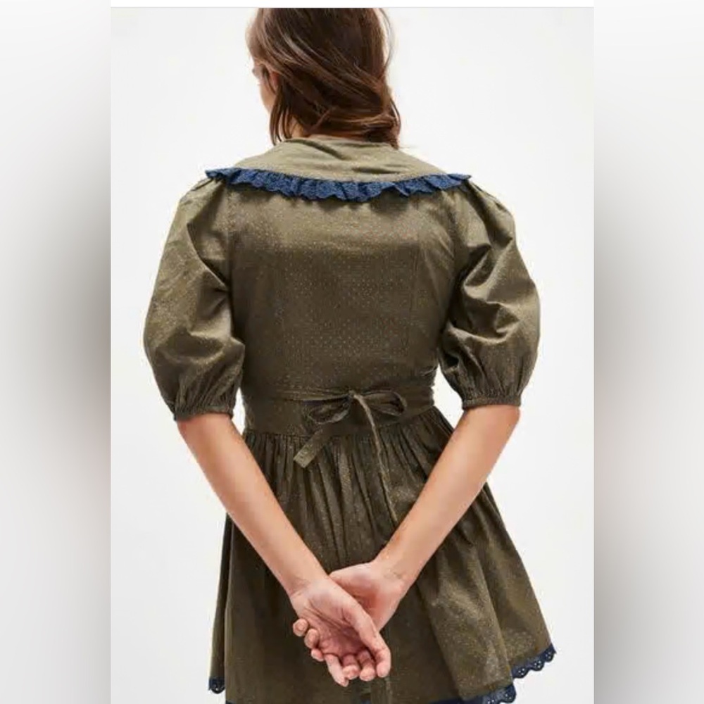 FREE PEOPLE Need To Know Mini Dress Army Combo size 2 - Picture 3 of 8